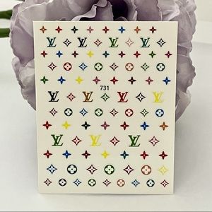 Luxury Designer Logo Fingernail Art Stickers